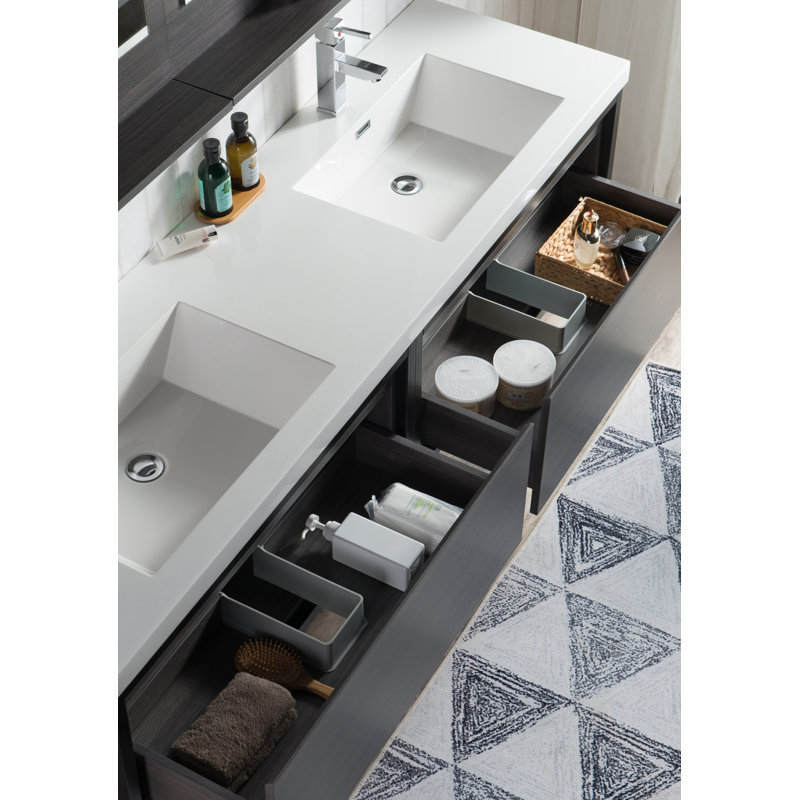 Zayden 72 WallMounted Double Bathroom Vanity Set double bathroom